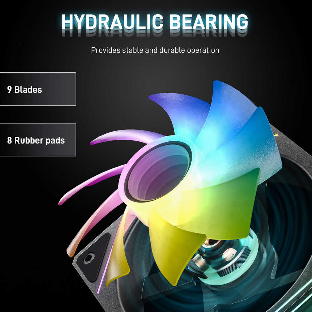 DARKROCK F120 3-in-1 120mm RGB Cooling Fan with Infinite Mirror Design