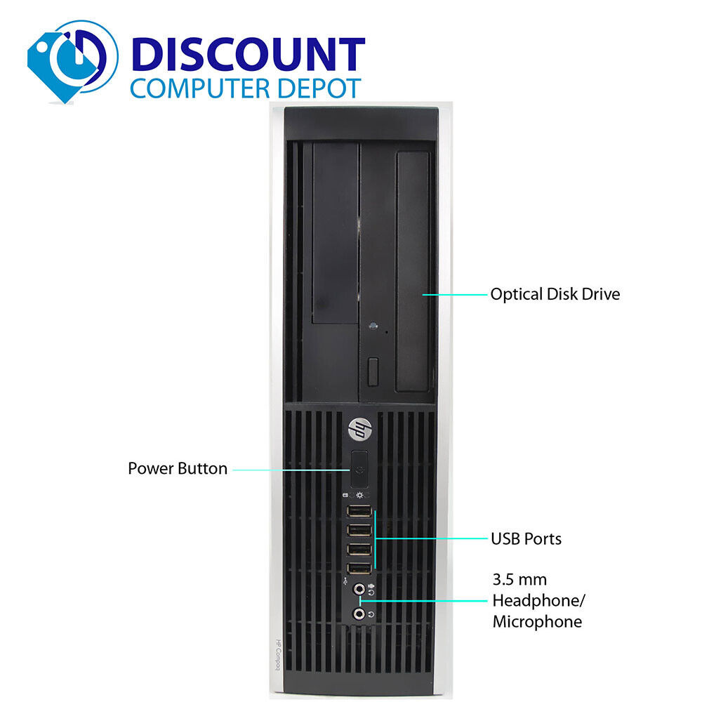HP Elite/Pro Desktop Computer with Dual 19" LCDs - High-Performance Workstation