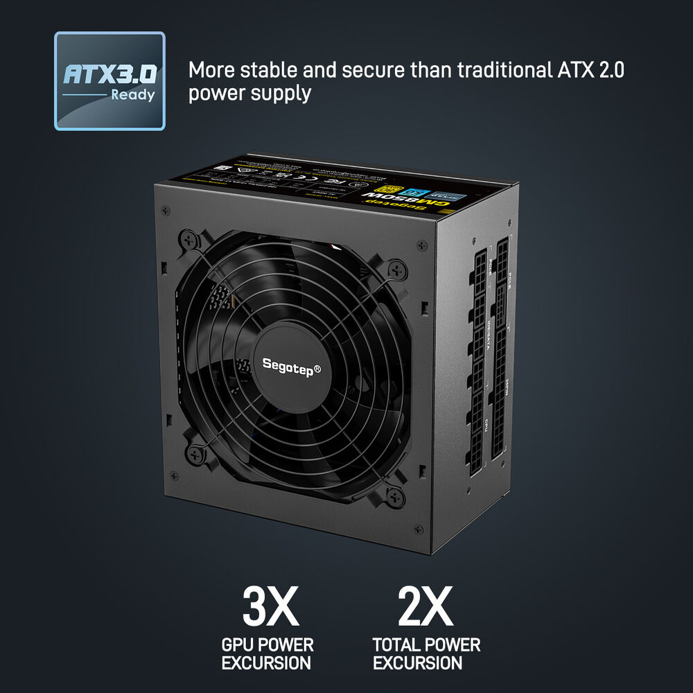 Segotep 850W 80+ Gold Certified PSU - High-Performance Power Supply