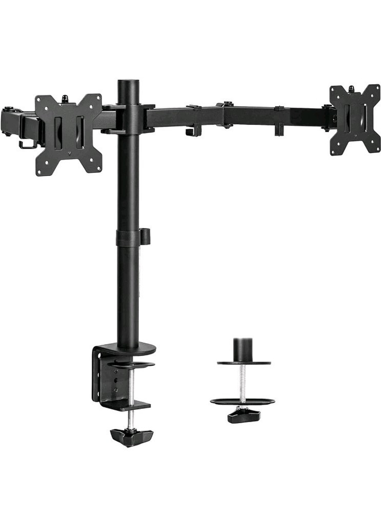 VIVO Dual Monitor Desk Mount - Premium Steel Stand for Ergonomic Workspace
