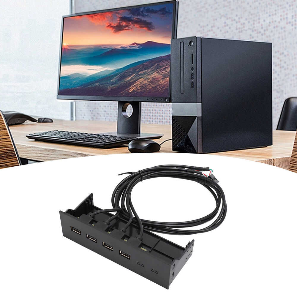 4-Port USB 3.0 Front Panel Hub with Optical Drive - High-Speed Connectivity