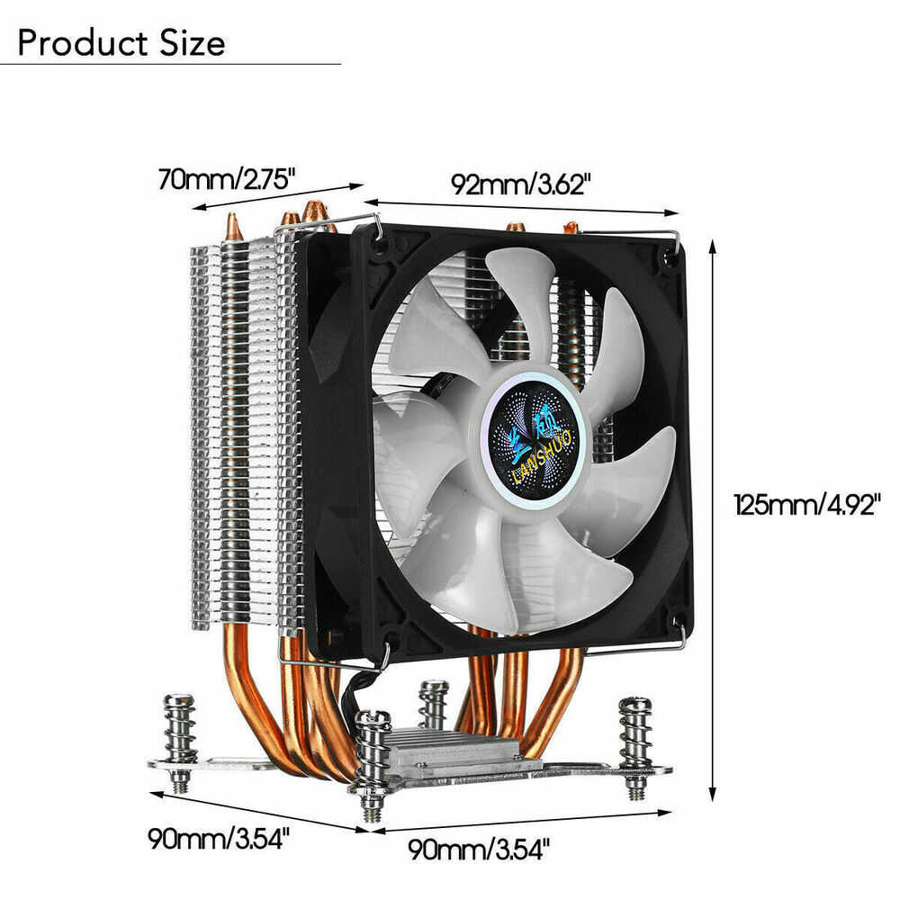 RGB LED Heatsink CPU Cooler for Intel LGA 2011 V2/V3/V4