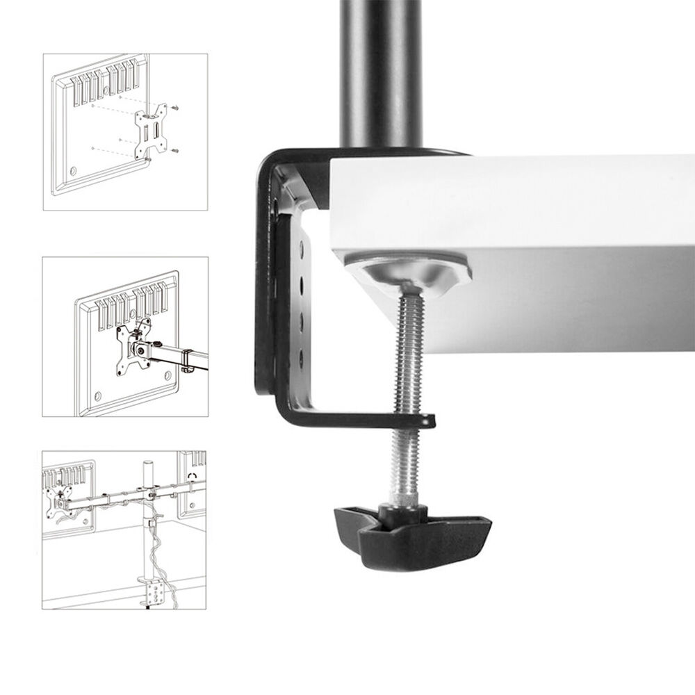 Dual LCD Monitor Desk Mount Stand - Premium Ergonomic Solution