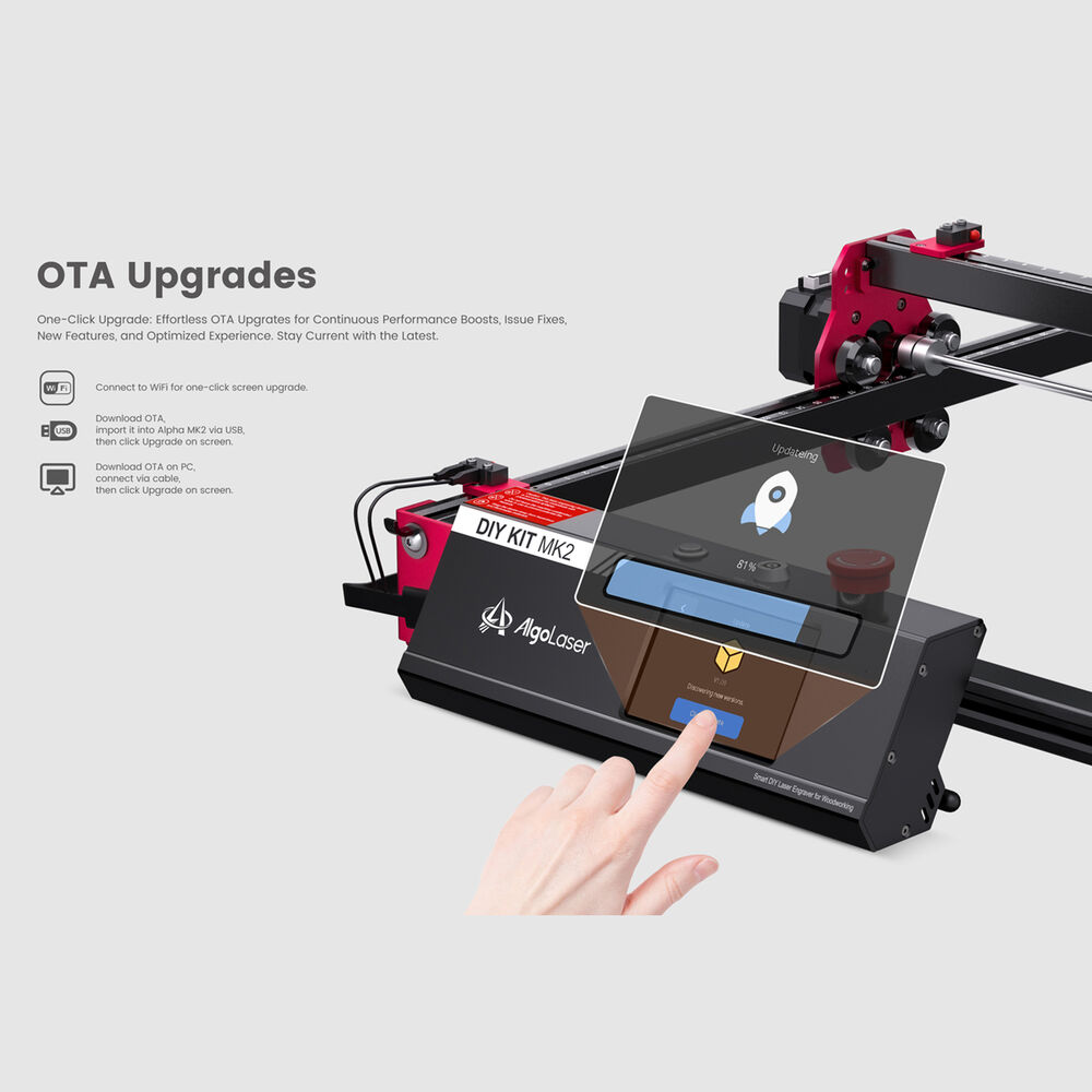 ALgolaser MK2 DIY Laser Engraver Kit - 10W Power with WiFi Connectivity