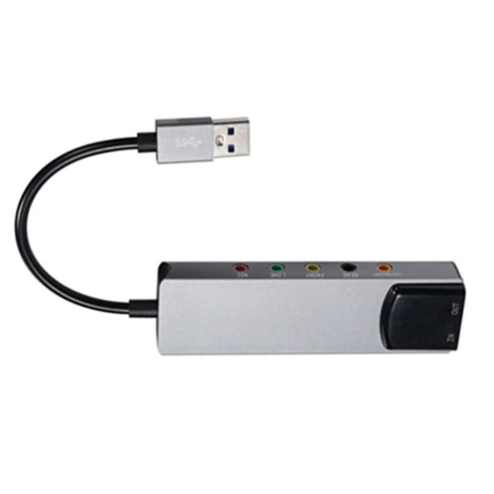 Enhanced Audio Experience with Portable 5.1 Channel USB Sound Card
