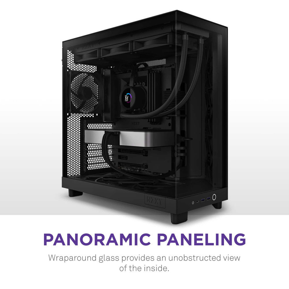 NZXT H6 Flow ATX Mid-Tower Gaming PC Case - Sleek Design, Optimal Cooling