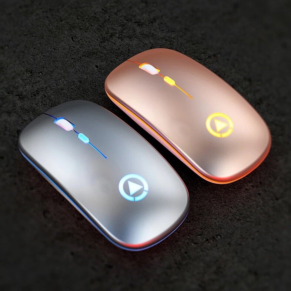 2.4GHz Wireless Optical Mouse with Rechargeable Battery and RGB Lighting