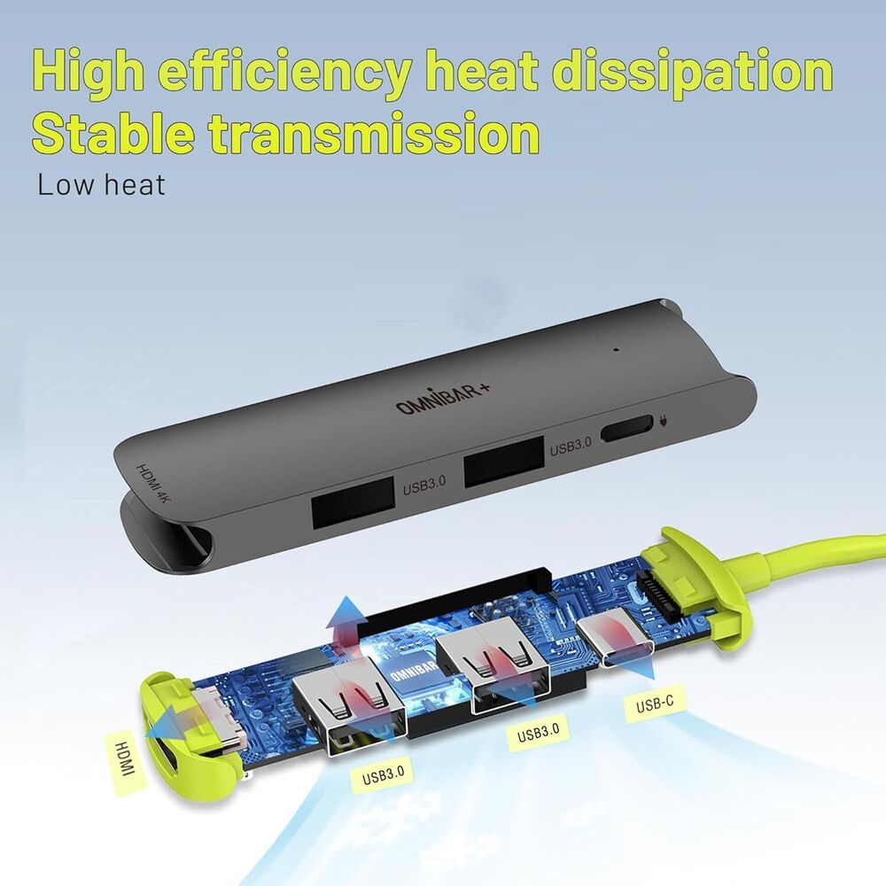 4K HDMI & Dual USB 3.0 Multiport USB-C Hub Adapter for MacBook Pro/Air