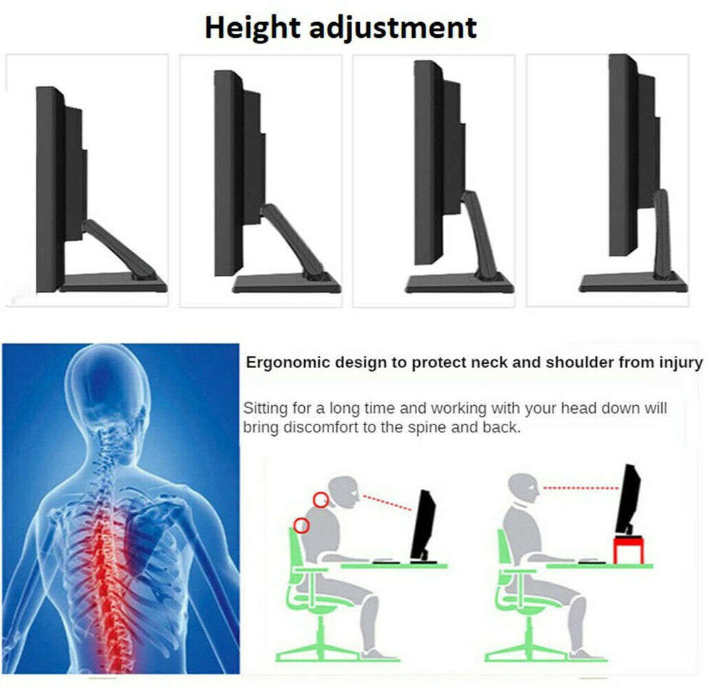 Premium Adjustable Tilt Mount Stand for 10-27 Inch LCD Monitors