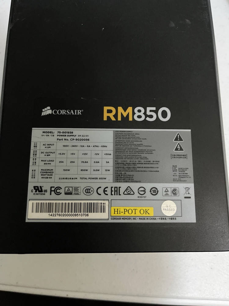 Corsair RM850 Modular Power Supply 850W - Upgraded Performance