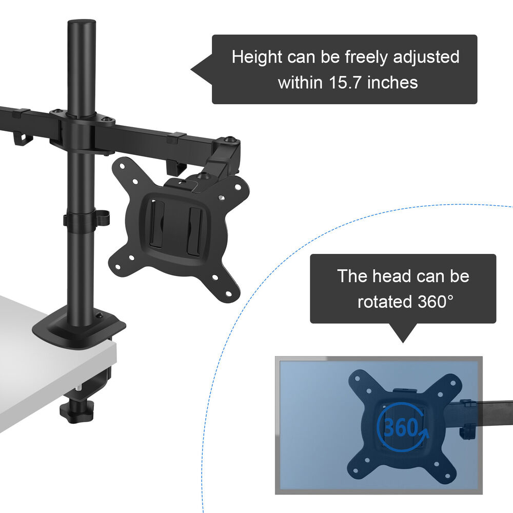 Ergonomic Dual Monitor Stand - Adjustable and Versatile for 13" to 27" Screens