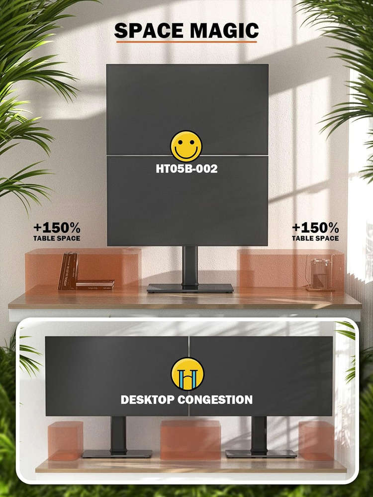 Vertical Dual Monitor Stand - Optimize Your Workspace