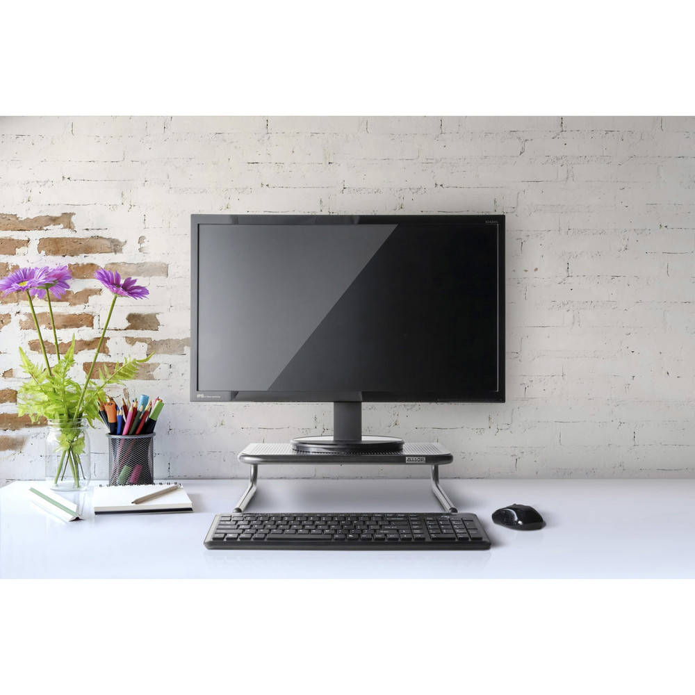 Allsop Jr Model Ergonomic Monitor/Printer Stand in Pearl Black