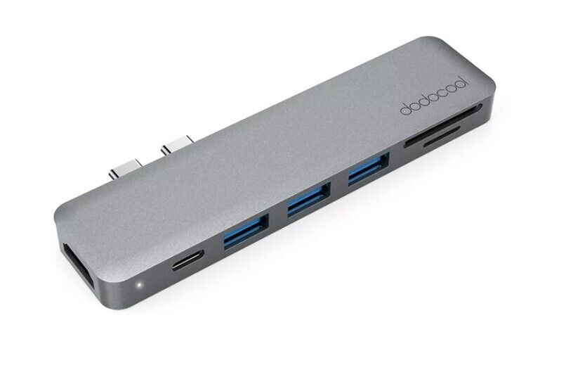 dodocool 7-in-1 Multiport Hub with Dual USB-C for Enhanced Connectivity