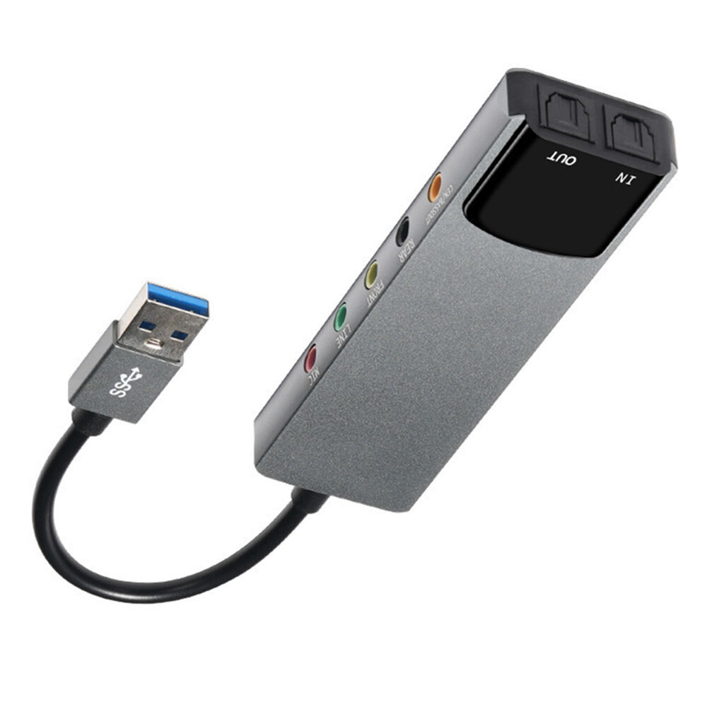 Enhanced Audio Experience with Portable 5.1 Channel USB Sound Card