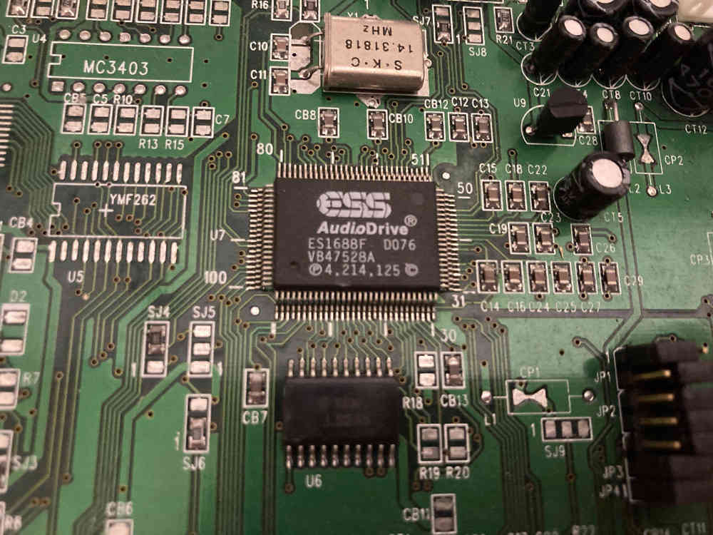 16-Bit ISA Sound Card ESS AUDIODRIVE ES1688F - High-Quality Audio for Classic Systems