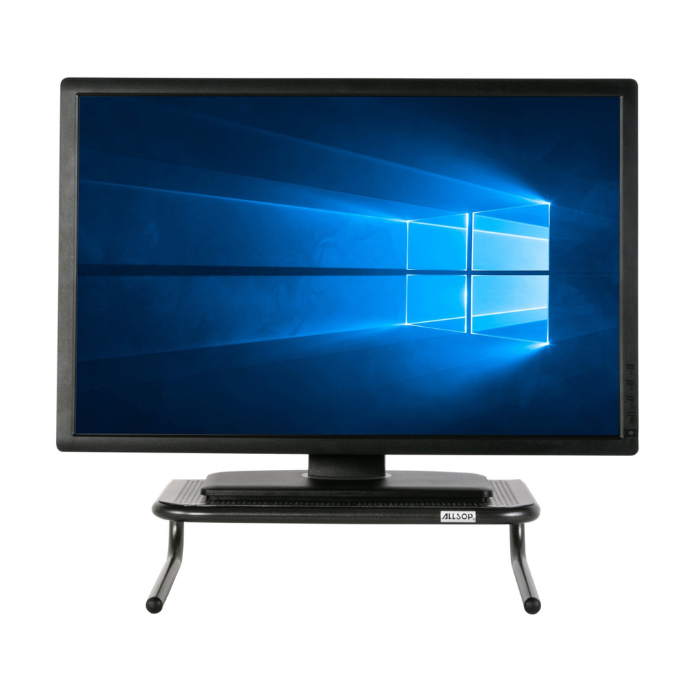 Allsop Jr Model Ergonomic Monitor/Printer Stand in Pearl Black