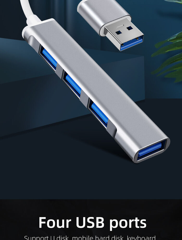 4-Port USB-C Hub Splitter Adapter for Enhanced Connectivity