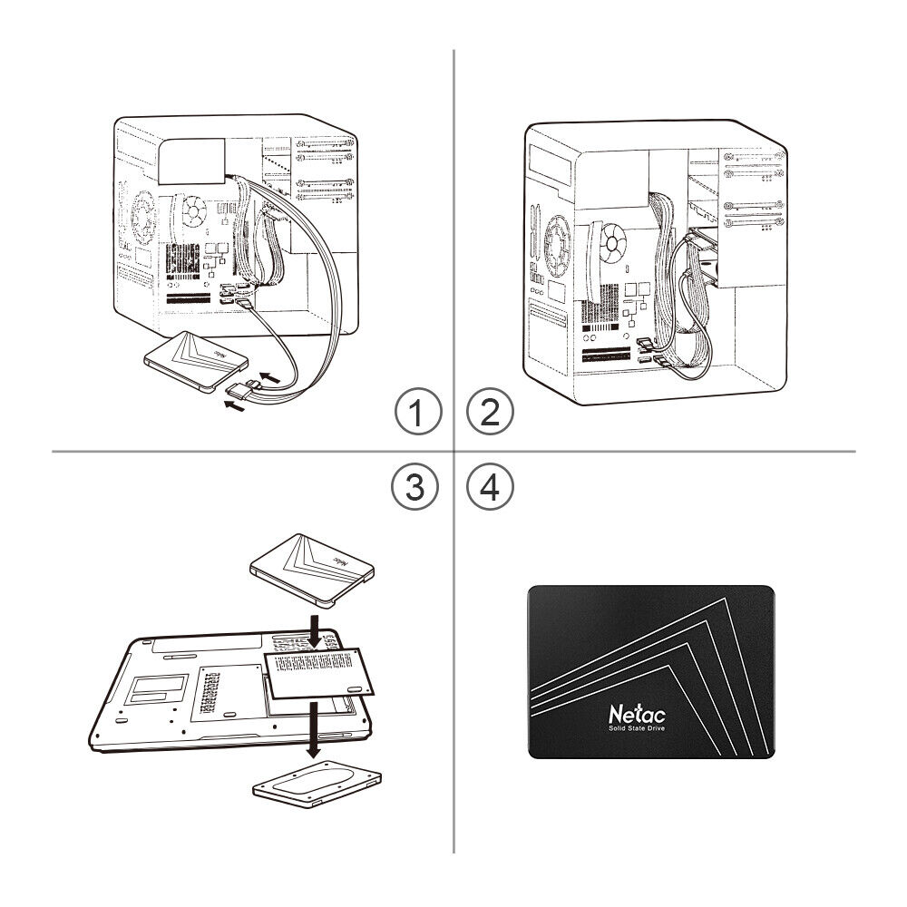 Netac 120GB SSD - High-Speed 2.5 SATA III Internal Solid State Drive