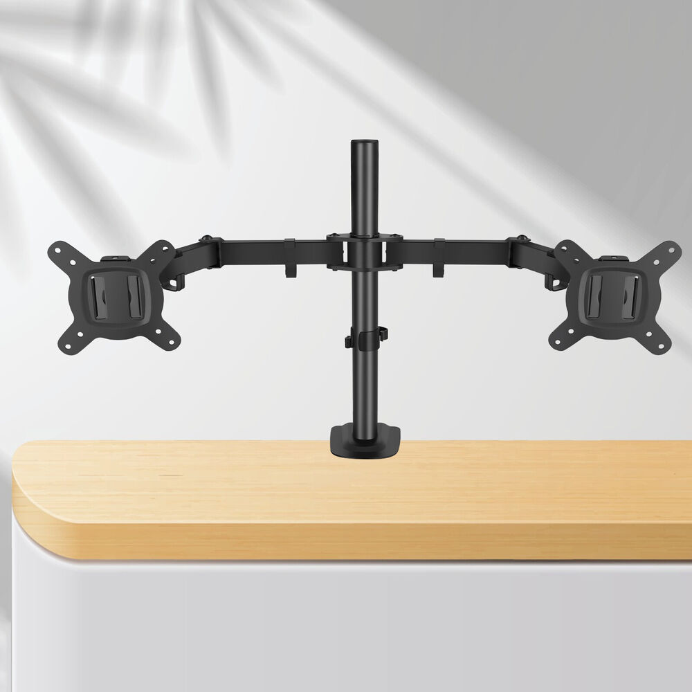 Ergonomic Dual Monitor Stand - Adjustable and Versatile for 13" to 27" Screens