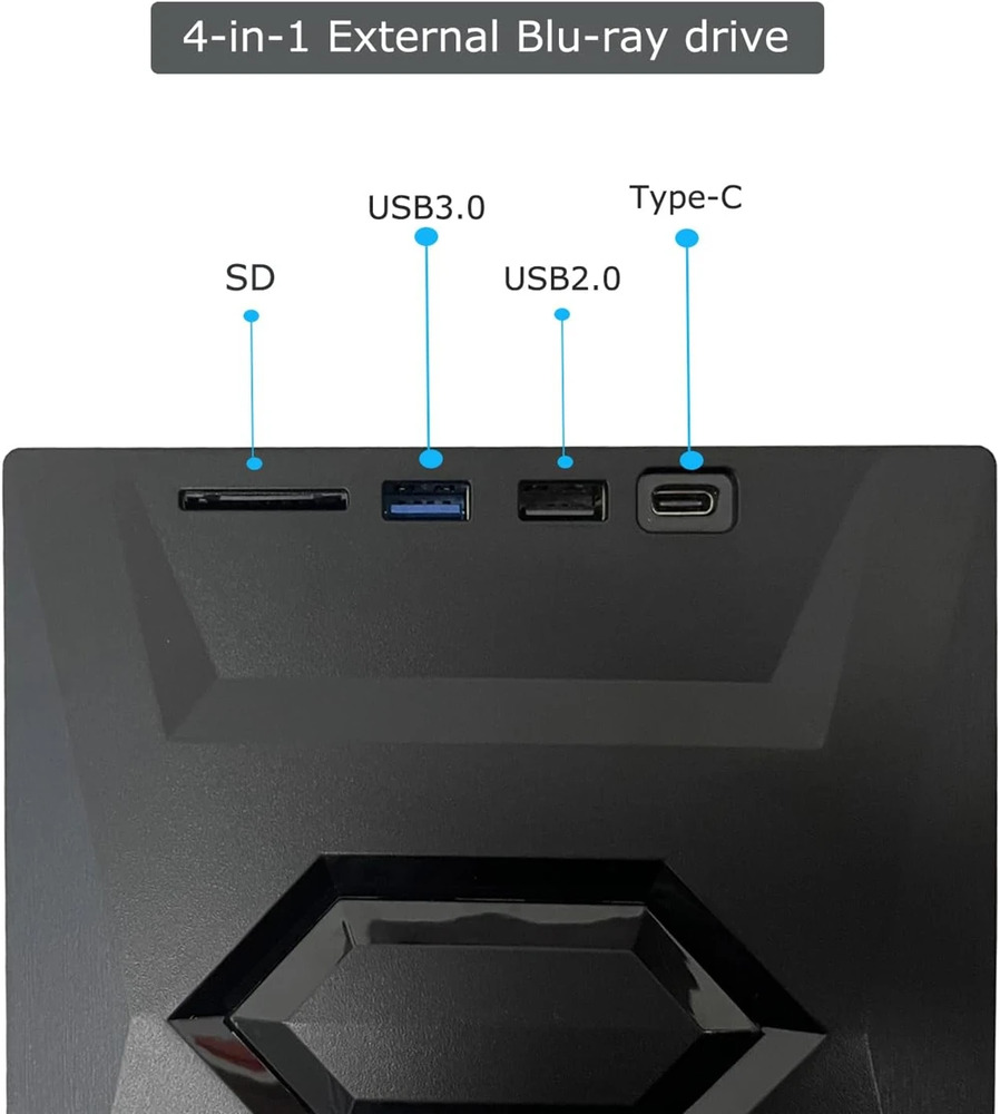 Ultra-Fast USB 3.0 External CD/DVD Drive for Enhanced Multimedia