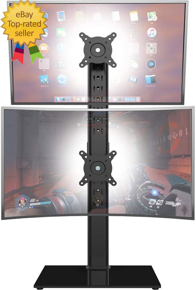 Ergonomic Vertical Dual Monitor Stand - Optimize Your Workspace