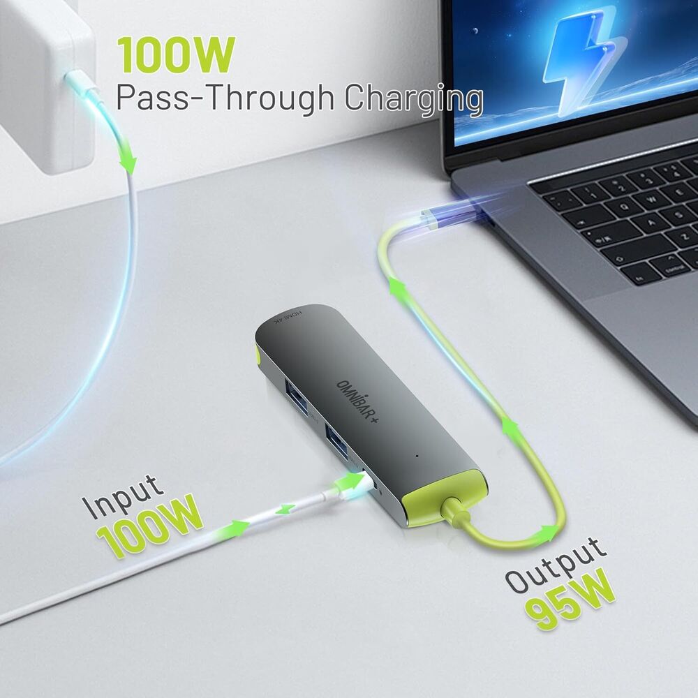 4K HDMI & Dual USB 3.0 Multiport USB-C Hub Adapter for MacBook Pro/Air