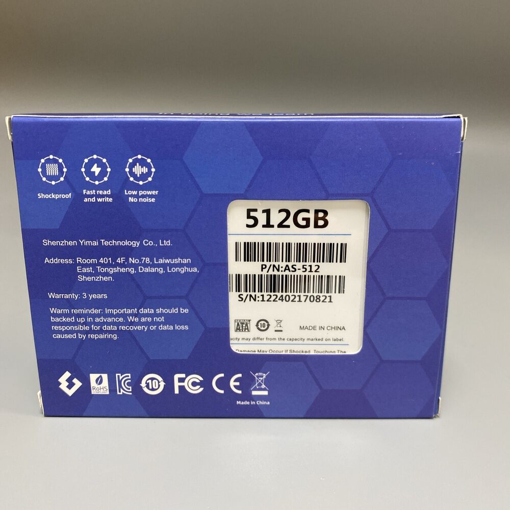 ACOS 512GB 2.5" SATA III High-Performance SSD for Laptops