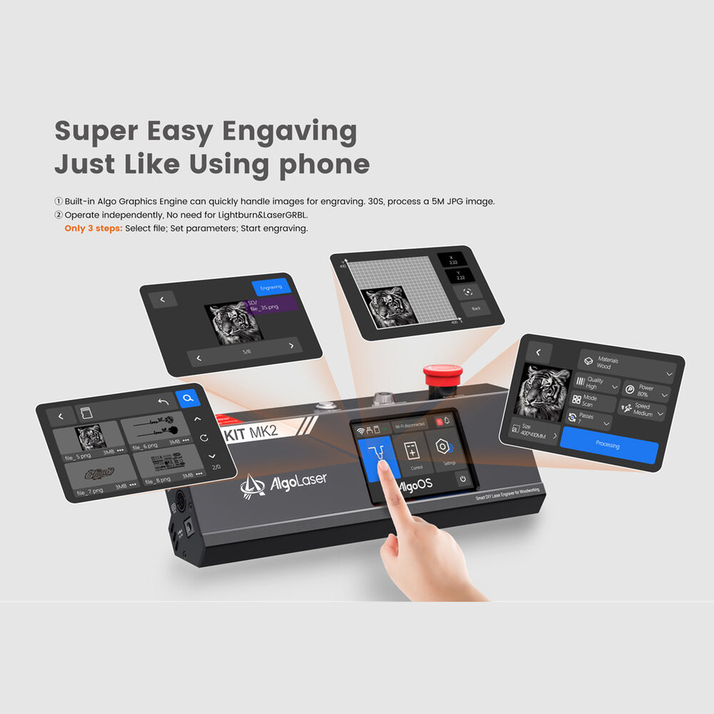 ALgolaser MK2 DIY Laser Engraver Kit - 10W Power with WiFi Connectivity