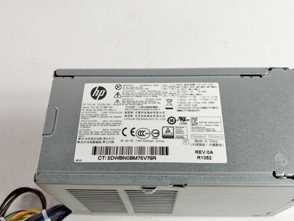 HP EliteDesk 800 G1 SFF 6 Pin 240W Power Supply