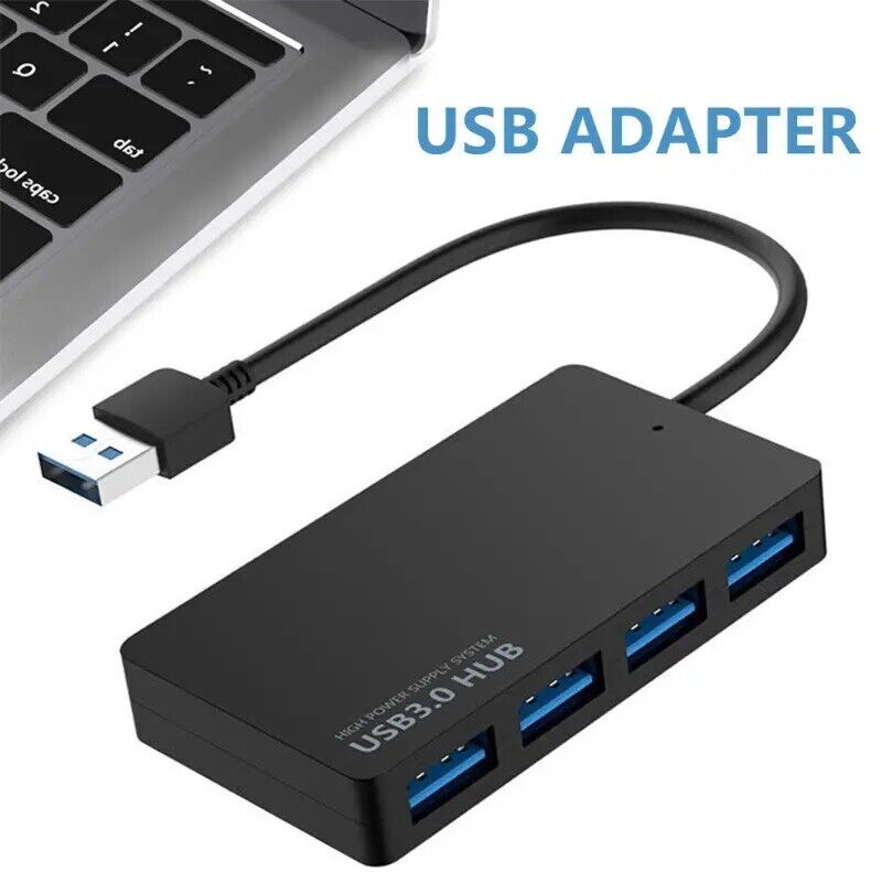 USB 3.0 4-Port Hub Splitter - Enhanced Connectivity for Multiple Devices