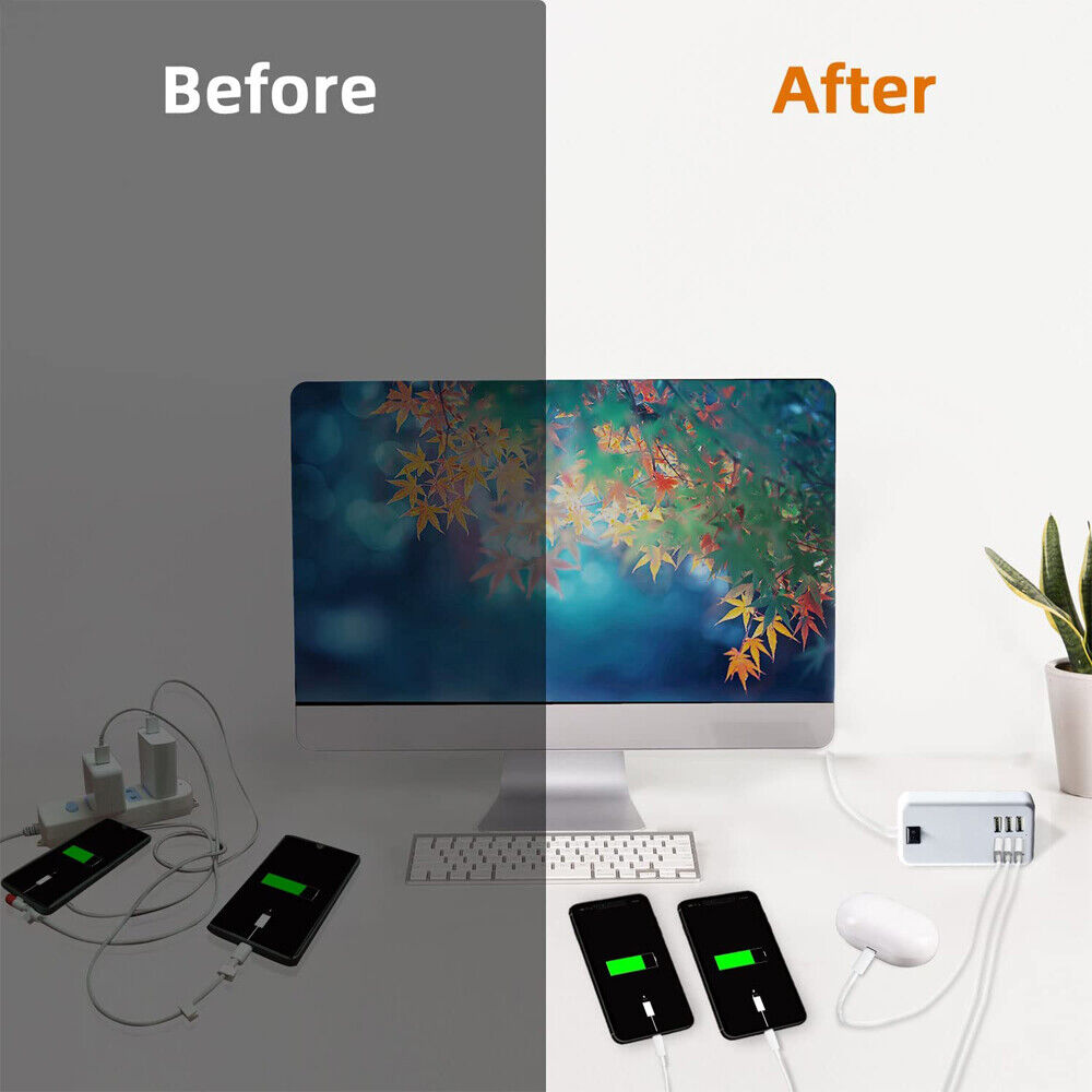 6-Port High-Speed USB Charging Station