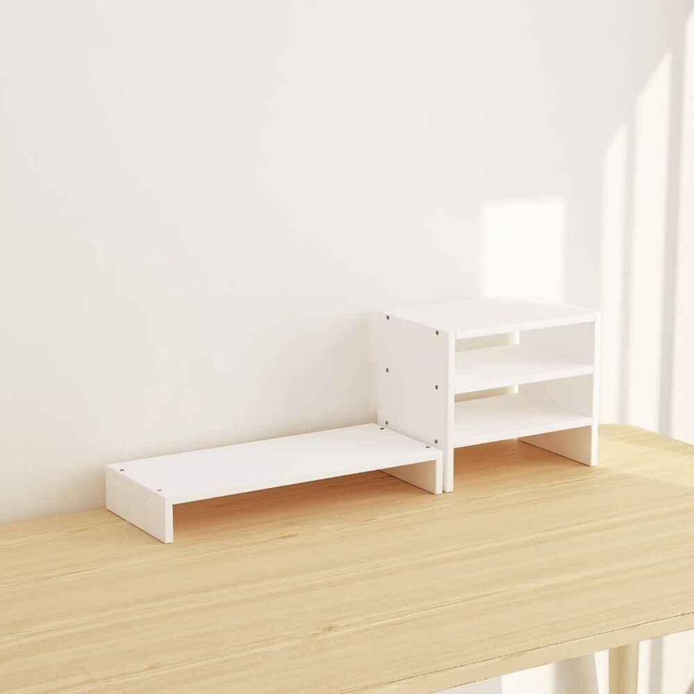 Dual-Tier Monitor Stand with Cable Management