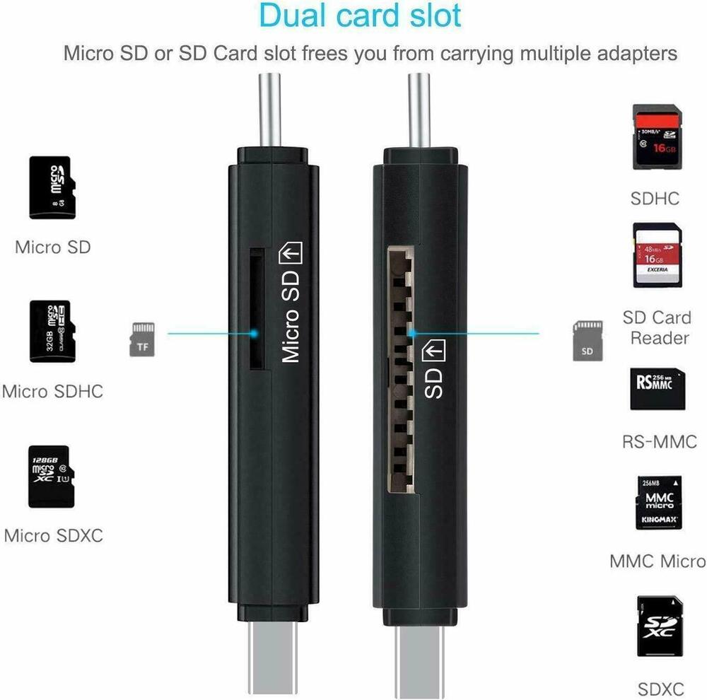 High-Speed USB 3.0 Type C Micro SD Card Reader with OTG