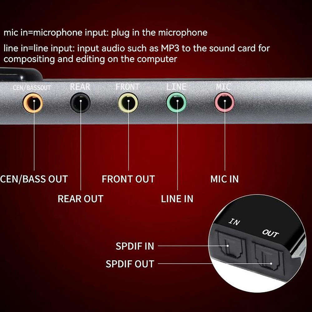 Enhanced Audio Experience with Portable 5.1 Channel USB Sound Card