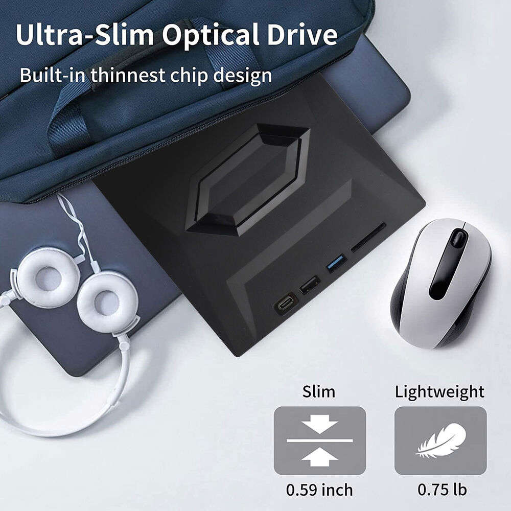 Ultra-Fast USB 3.0 External CD/DVD Drive for Enhanced Multimedia