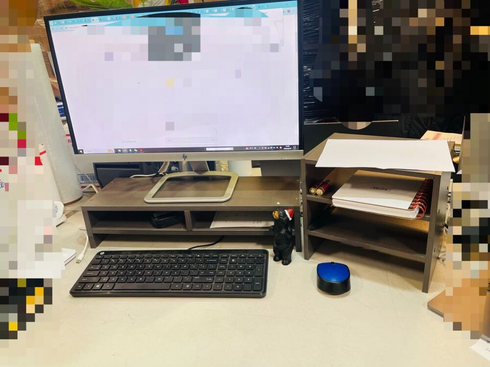 Dual-Tier Monitor Stand with Cable Management