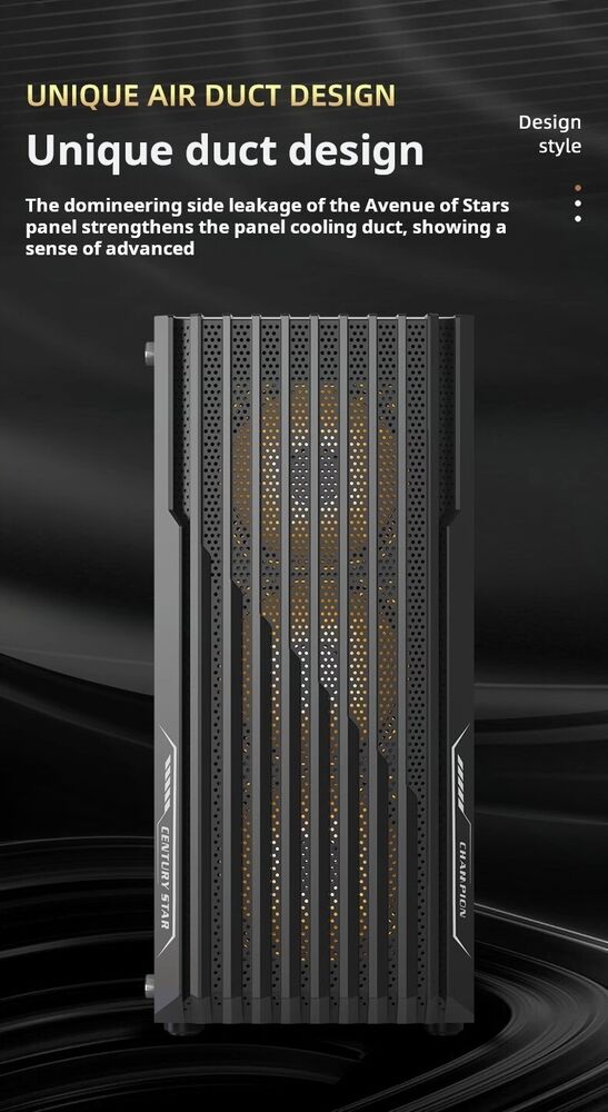 CS Black USB 3.0 Tempered Glass M-ATX Gaming Tower Case with RGB Lighting