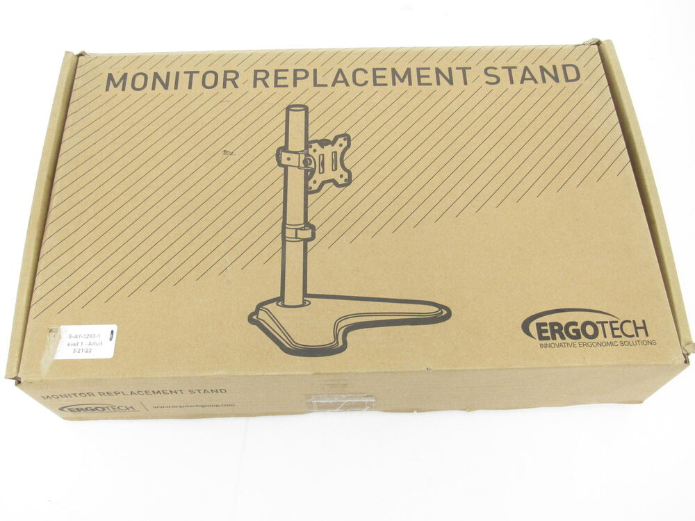 Ergotech DMRS-1 Ergonomic Monitor Stand for Enhanced Workspace Comfort