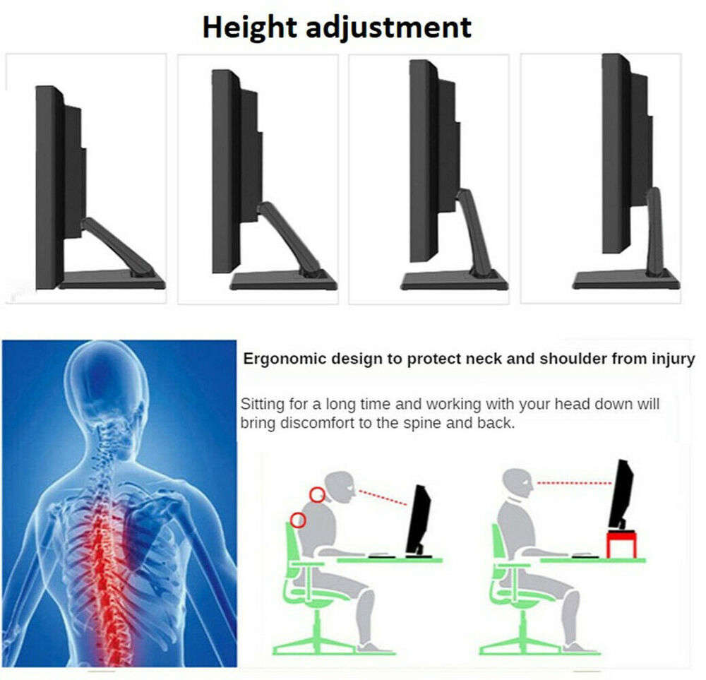 Enhanced Ergonomics Adjustable Tilt Monitor Stand