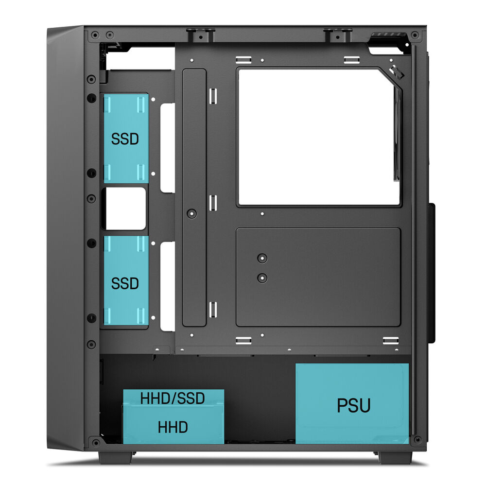 DARKROCK EC2 Black Micro-ATX Mid Tower Gaming PC Case