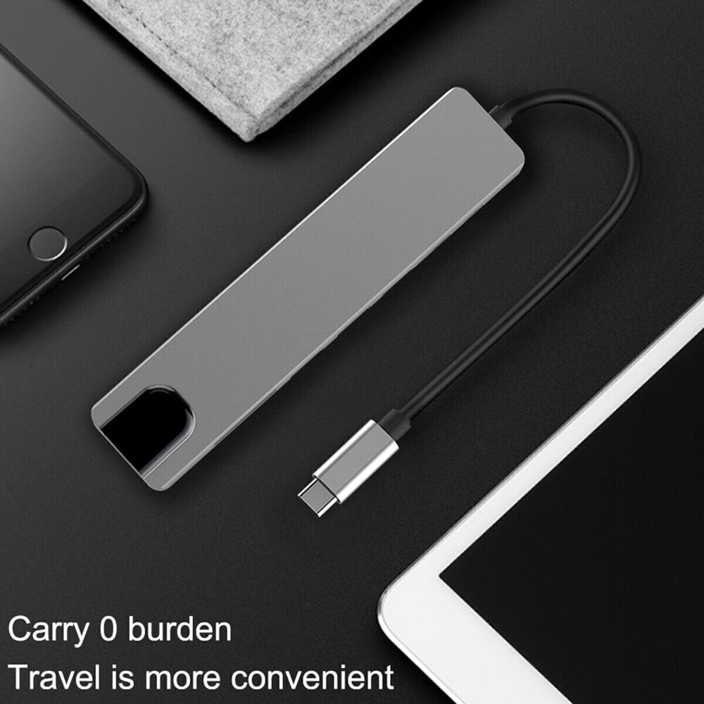 8-in-1 USB-C Hub Adapter with 4K HDMI, Ethernet, and USB Ports