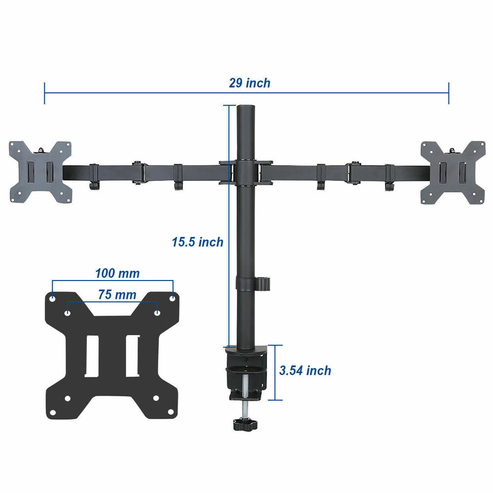 Dual LCD Monitor Desk Mount Stand - Premium Ergonomic Solution