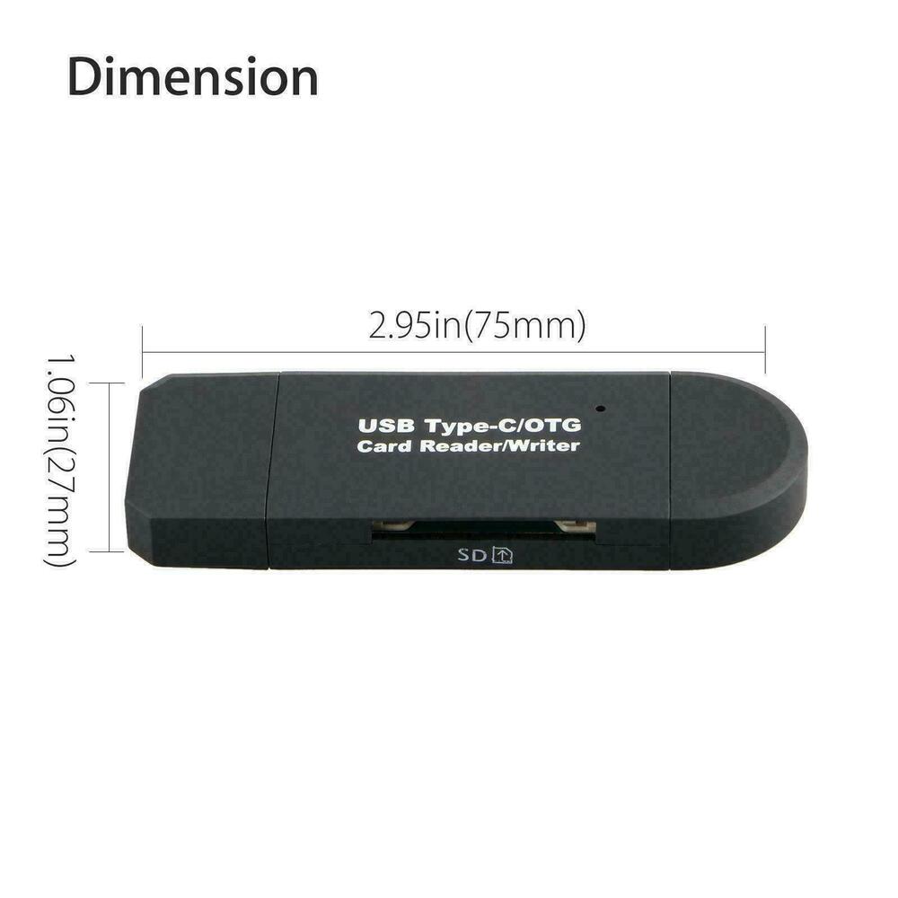 High-Speed USB 3.0 Type C Micro SD Card Reader with OTG