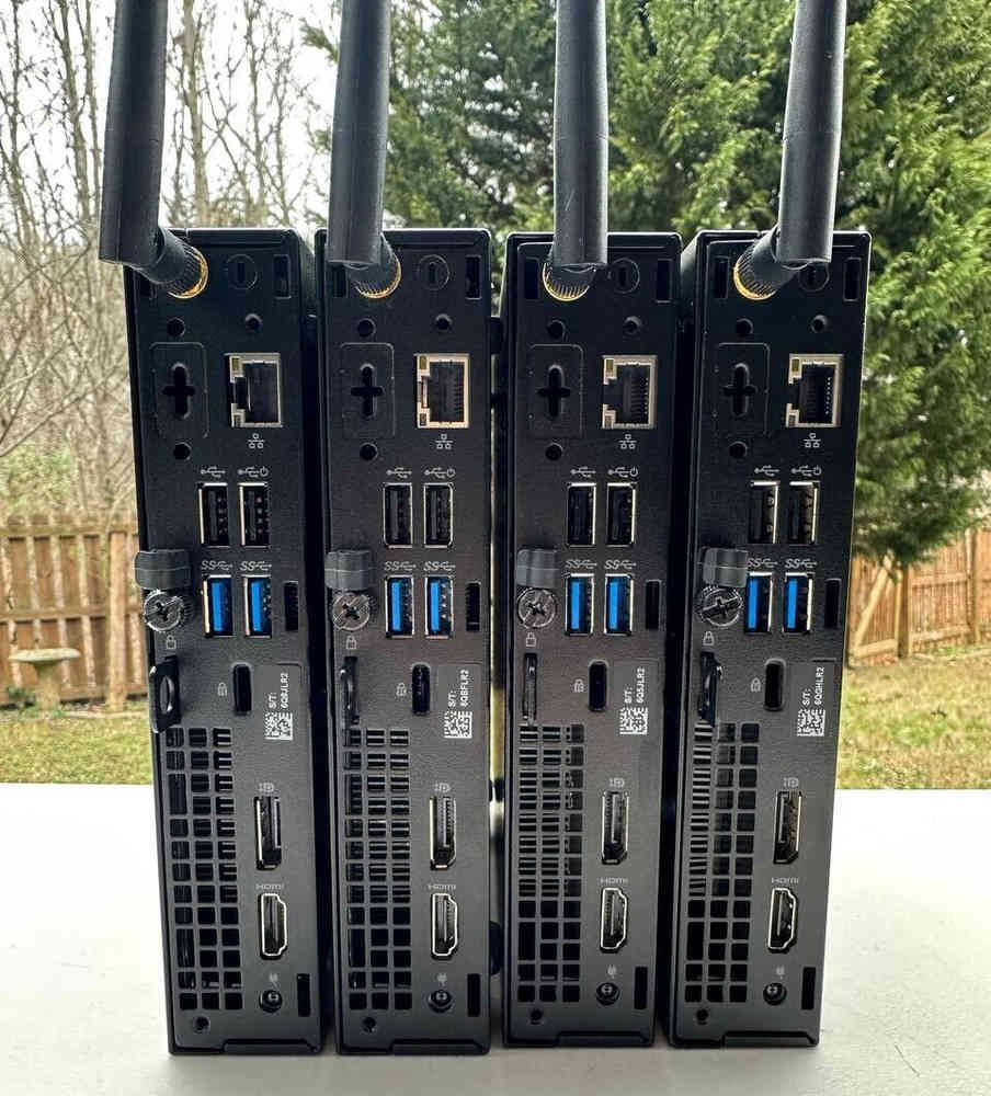 4-Pack Dell OptiPlex 3060 Micro Desktops - Intel Core i3, 8GB RAM, 128GB SSD