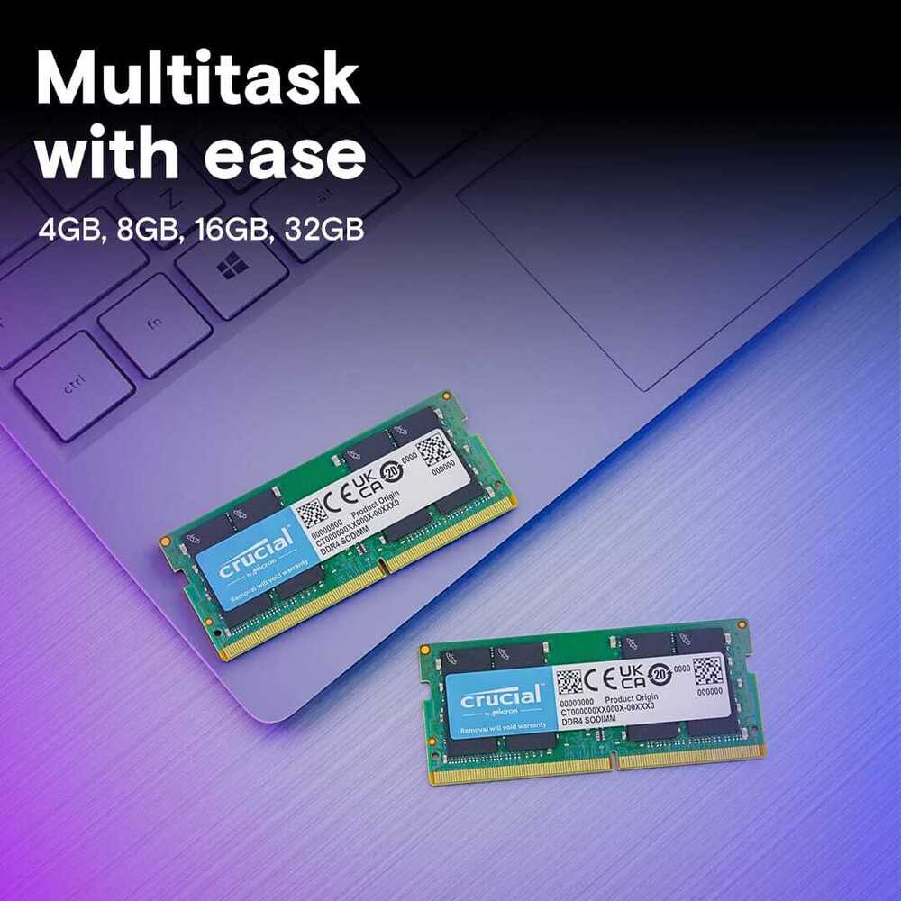 Crucial 32GB DDR4 3200MHz C22 SODIMM Laptop Memory Kit - Enhanced Performance