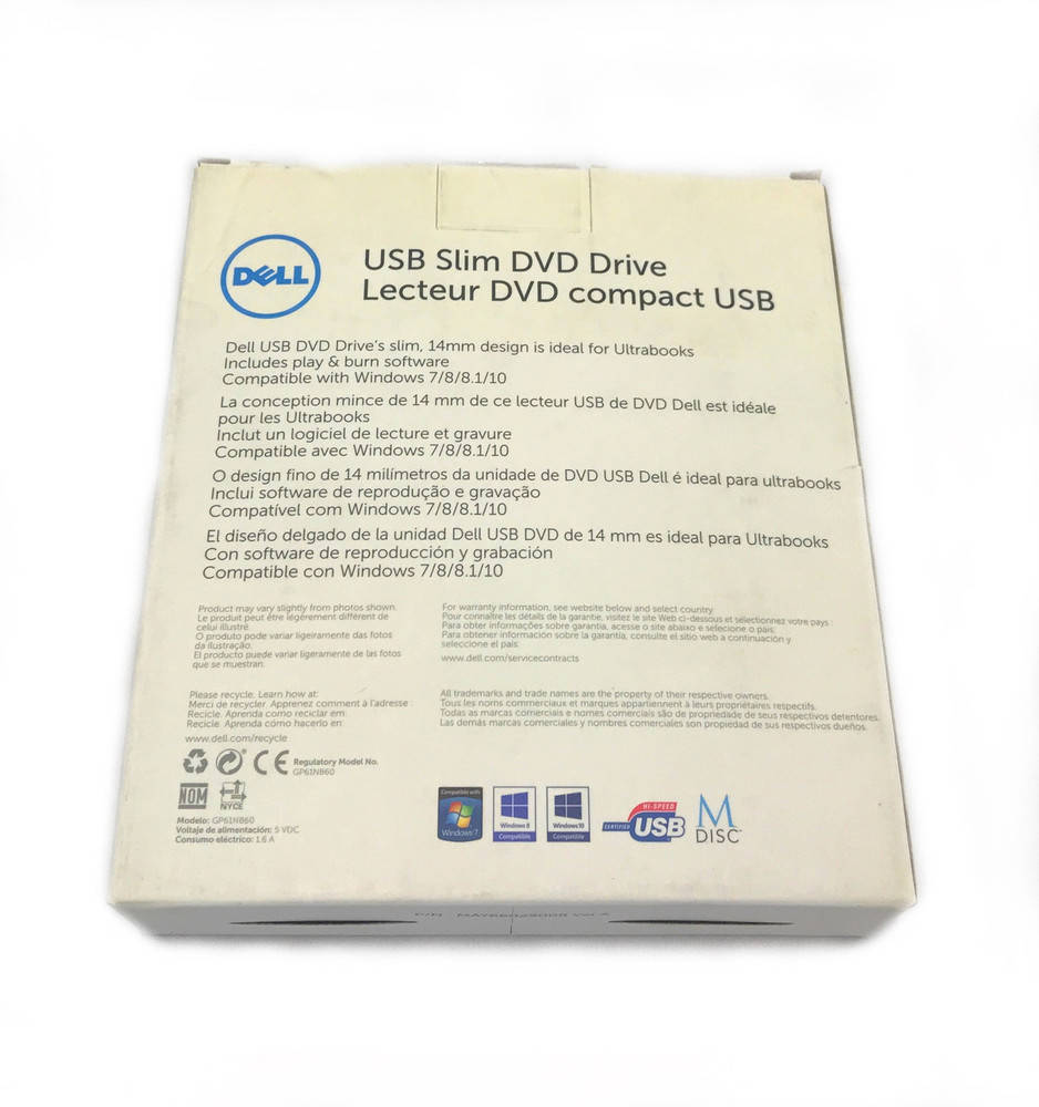 10-Pack Dell DW316 External USB Slim DVD Rewrite Drives - Open Box