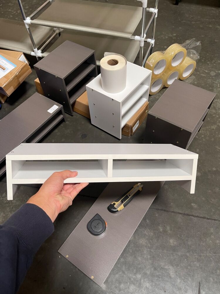 Dual-Tier Monitor Stand with Cable Management