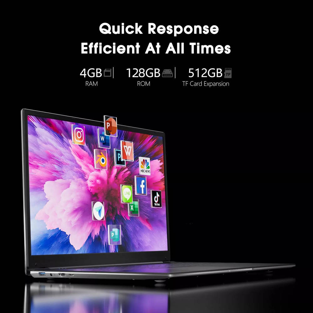 SGIN 17.3" Dual Core Laptop with 4GB RAM, 128GB SSD
