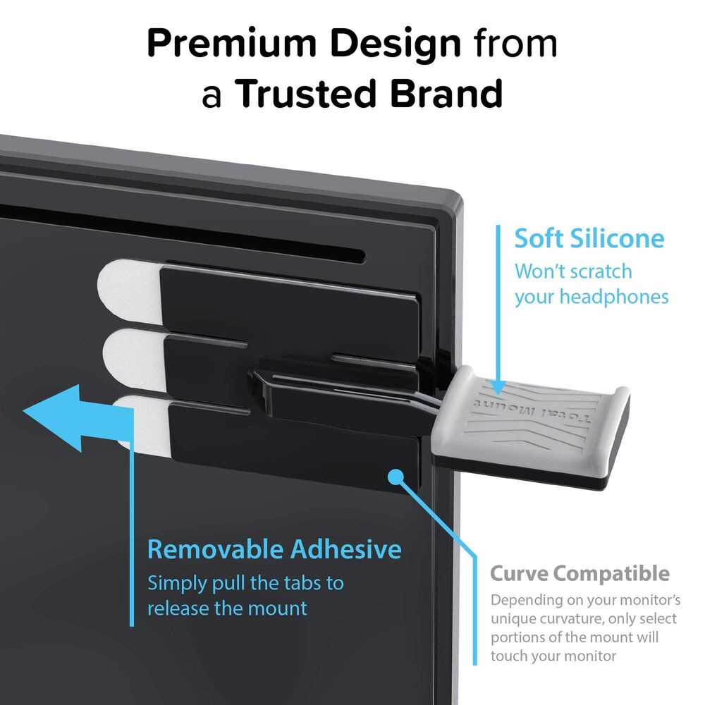 Ergonomic and Stylish - Premium Monitor Headphone Stand